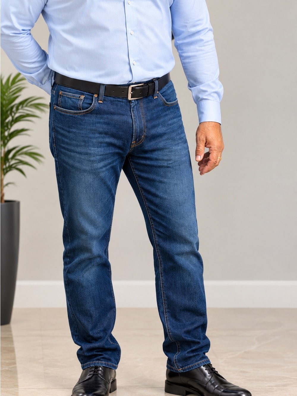 Lucky Brand Men's Dark Blue Straight Jeans